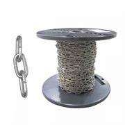 CATENA MAGLIA LUNGA 5 MM VERNICIATA BIANCO/ROSSA BOBINA DA 30 M