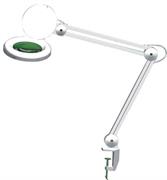 PORTA LAMPADA CON LENTE ED ILLUMINAZIONE A 60 LED, FISSAGGIO A MORSETTO