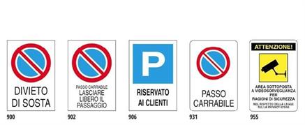 C.DIVIETO DI SOSTA MM.200X300