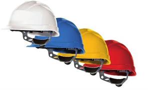 ELMETTO PROTETTIVO ROSSO OMOLOGATO NORME CE 0086-EN 400