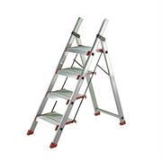 SGABELLO ALLUMINIO KUBO 4 GRADINI C/PORTAOGGETTI