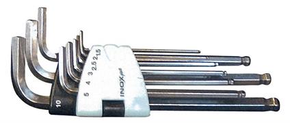 SERIE 9 CHIAVI BRUG.INOX T.SFERICA 32850