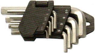 SERIE 9 CHIAVI A BRUGOLA SATINATE 911-WS-110C