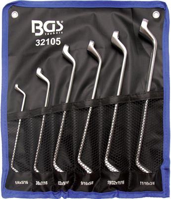 SERIE 6 CHIAVI POLIG.DOPPIA CURVA 75_ POLLICI BGS32105