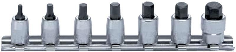 SERIE 7 CHIAVI A BUSSOLA ESAGONALI 1/4 KOKEN RS2010M/7-L25