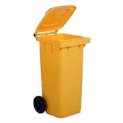 BIDONE SSS C/RUOTE LT.120 GIAL LO C/COPERCHIO