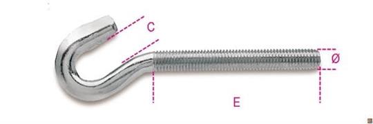 VITI A GANCIO M8x60 ZINCATI