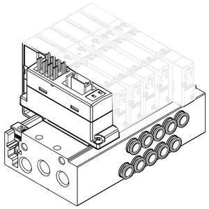 SOTTOBASE MANIFOLD ALU. 8P  SS5Y3-50F1-08B-KC6F