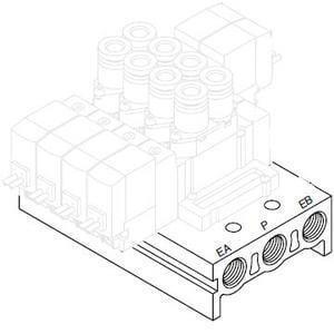 SOTTOBASE MANIFOLD 4P SS5Y5-20-04-00F-Q