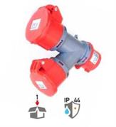 MOLTIPLICATORE INDUSTR.  2 USCITE 3P+T 38OV IP44  COD.00683
