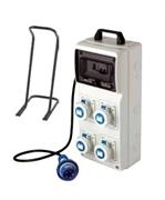 QUADRETTO PORTATILE 4 PRESE CEE BLU  IP.67  COD.00691