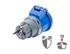 ADATTATORE SPINA SCHUKO PRESA CEE BLU  COD.00701