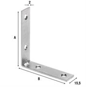 LINEA LEGNO LASTRINE ANGOLO ZINC 8X8 FIN.AZ ACCIAIO ZINCATO MIS.88 COD.1
