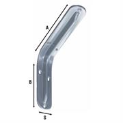 LINEA INOX MENSOLE STAMPATE INOX 25 FIN.IN ACCIAIO INOSSIDABILE MIS.25 C