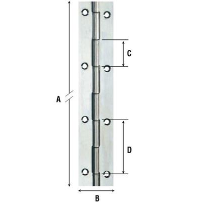 CERNIERE METR.D.4 CON FORI  40    ART.1204AL040PZ