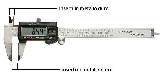 CALIBRO DIGITALE 150 MM INSERTI MD DISPLAY A NUMERI GRANDI CDMD15