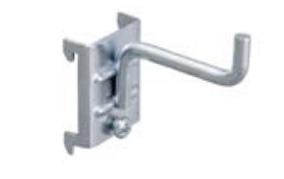 GANCIO SEMPLICE MM L=35 P=50 A=55 D 6 MM. ZINCATO