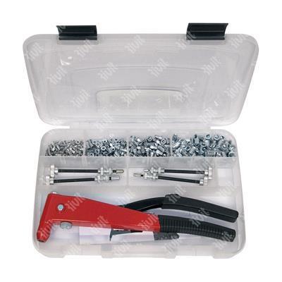 RIV901C - KIT RIVETTATRICE PER INSERTI CON INSERTI M3-M4-M5 IN ACCIA 368