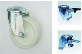 RUOTA + SGP MEDIO ZINCATO NYLON 125 BOCCOLA F.15 P/31 B